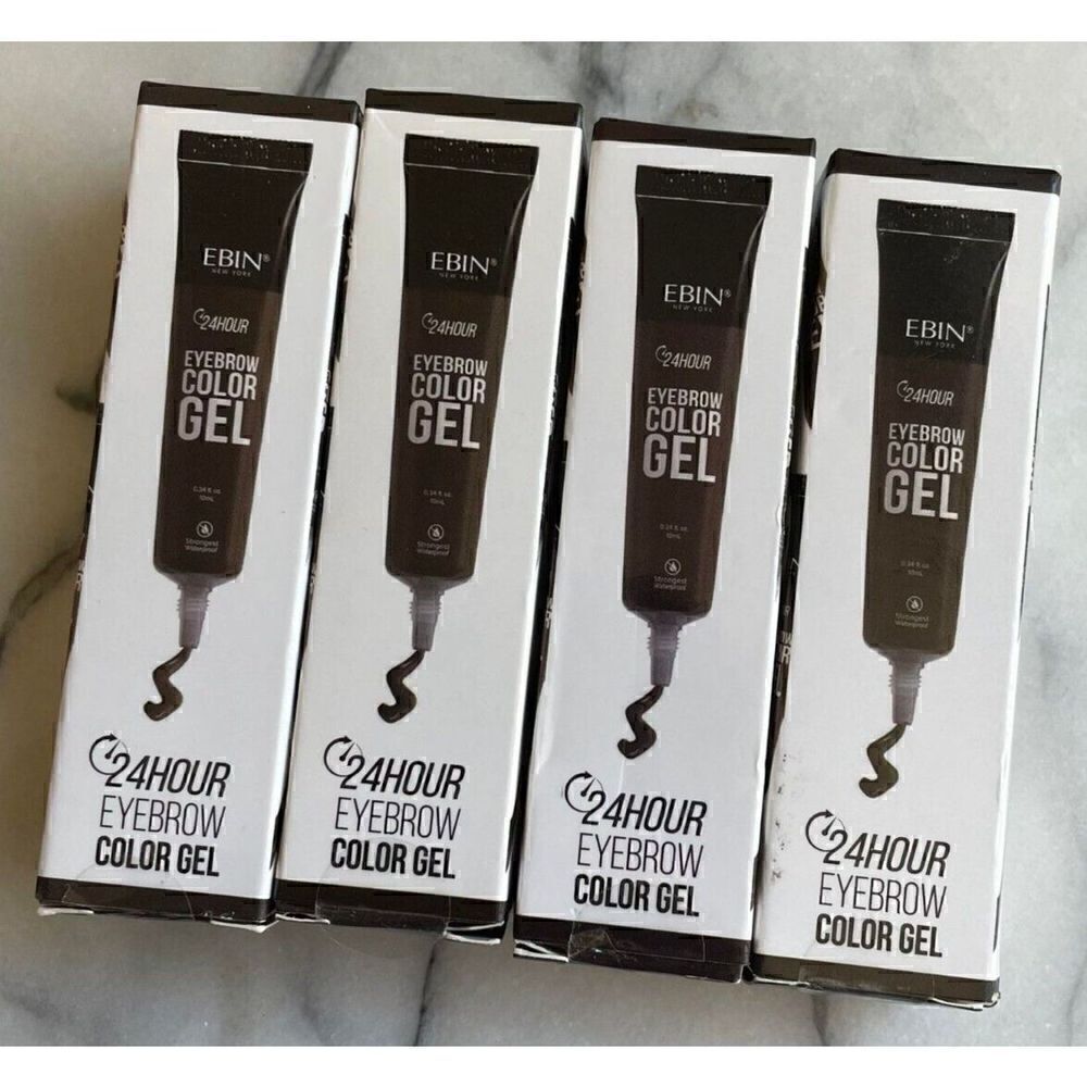 Ebin Eyebrow Color Gel CECG01 Natural Black Lot of 4